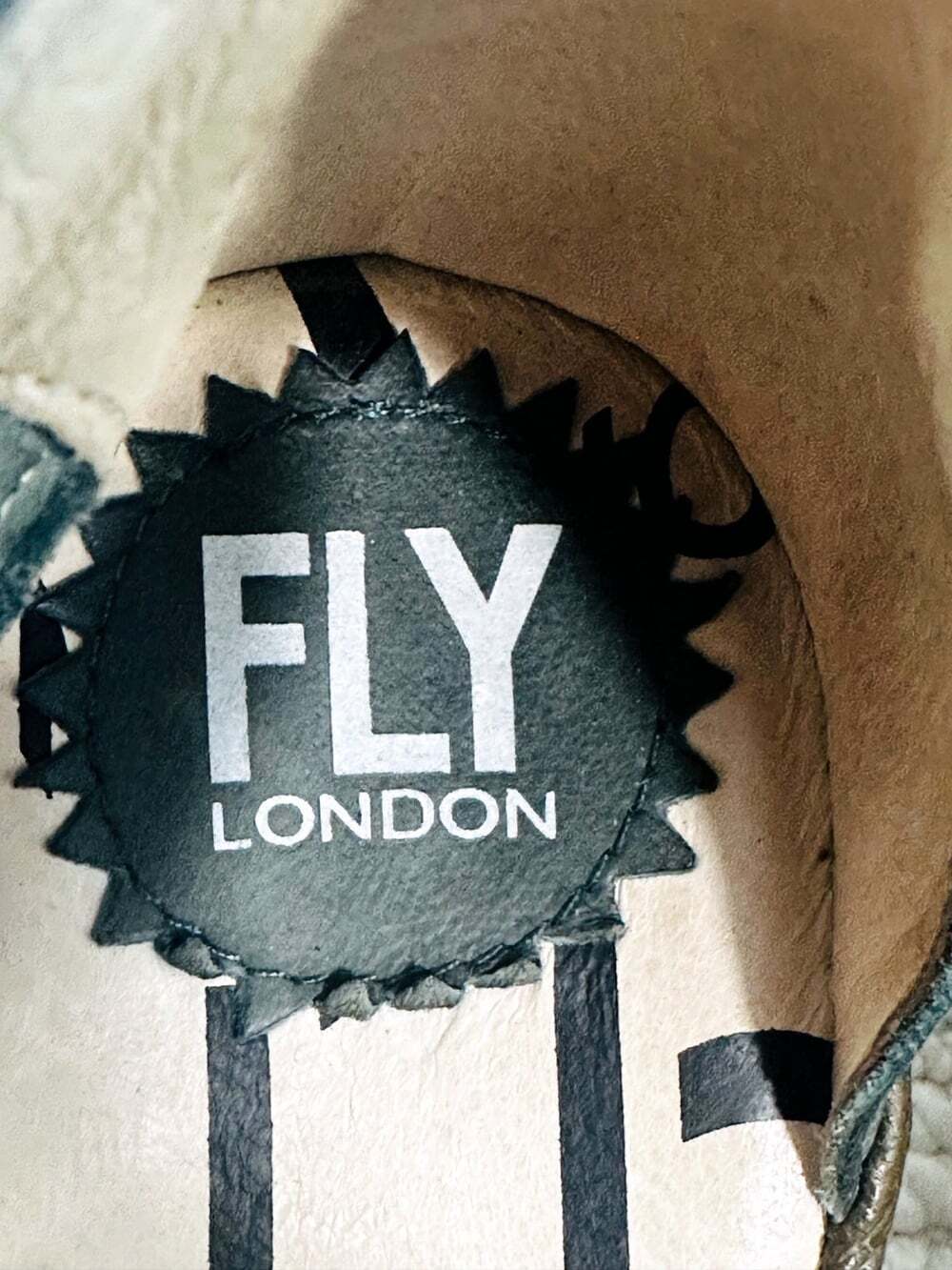 FLY LONDON Piat Size 38 Teal Wedge Shoe Nubuck Lagenlook Bohemian Comfort Edgy - Picture 7 of 9